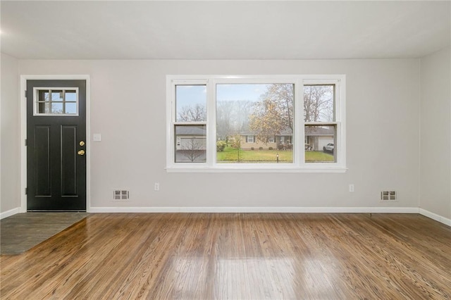 foyer with hardwood / wood-style floors