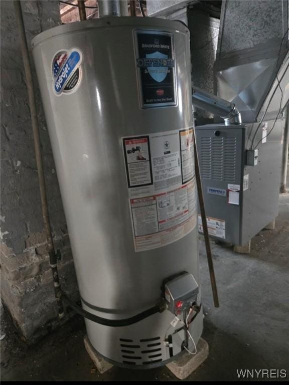 utilities featuring heating unit and water heater