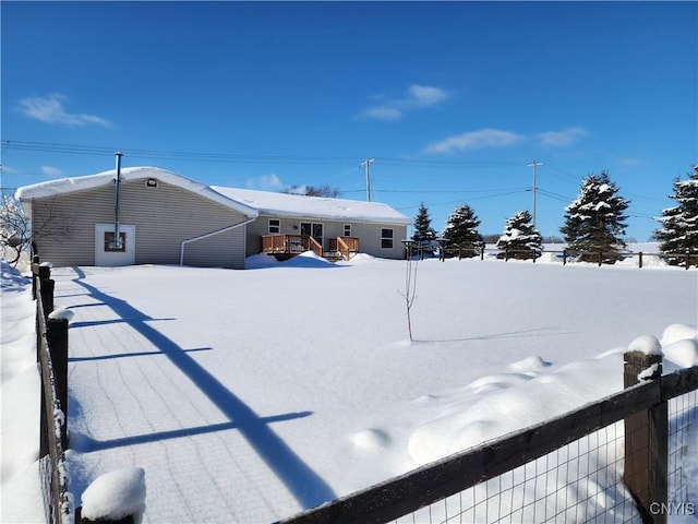 view of snowy yard