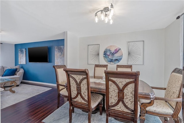 dining room featuring dark hardwood / wood-style floors