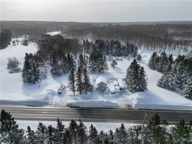 view of snowy aerial view