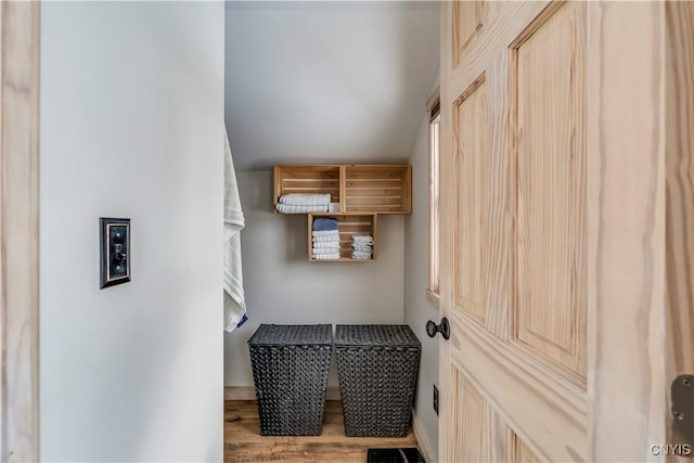 interior space with wood-type flooring