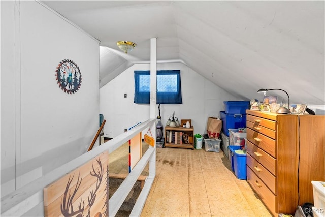 additional living space with lofted ceiling