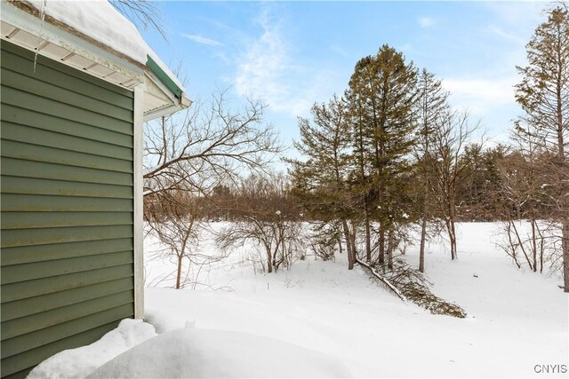 view of snowy yard