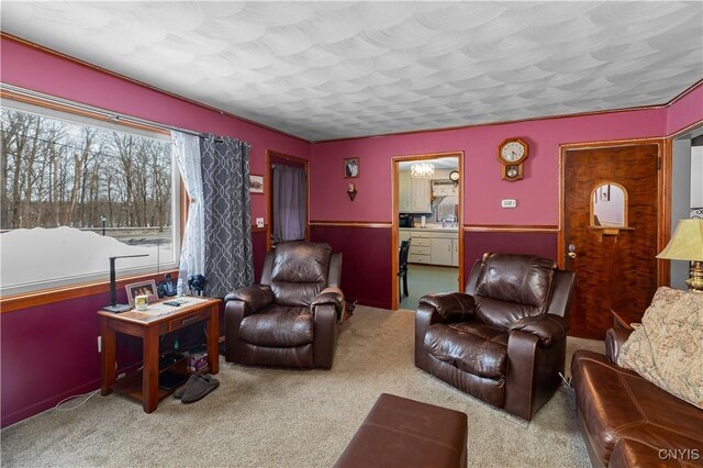 view of carpeted living room