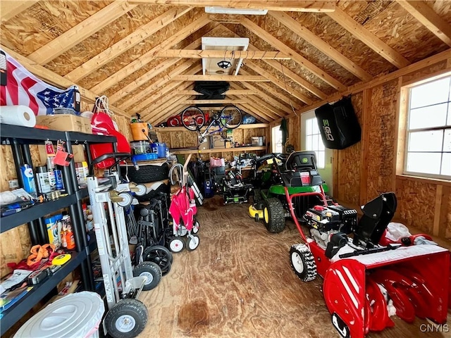 attic featuring a healthy amount of sunlight