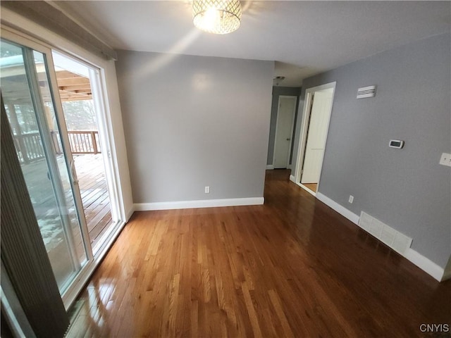 unfurnished room featuring light hardwood / wood-style flooring