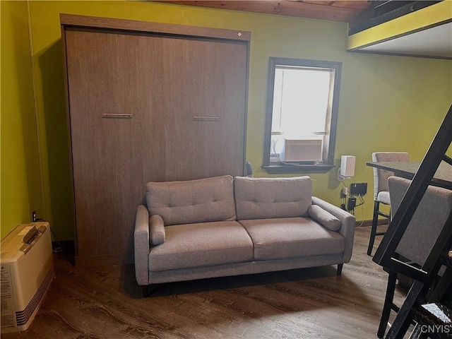 sitting room featuring hardwood / wood-style flooring