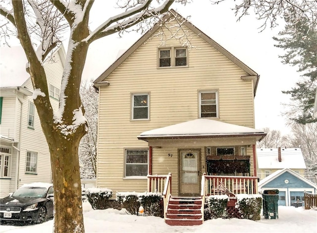 view of front of home with a porch