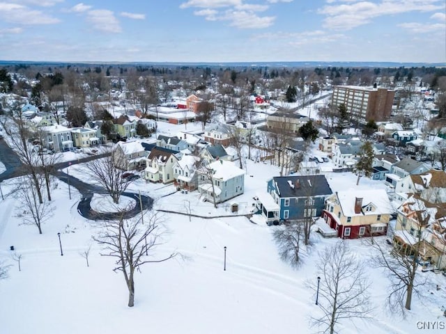 view of snowy aerial view