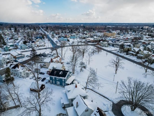 view of snowy aerial view