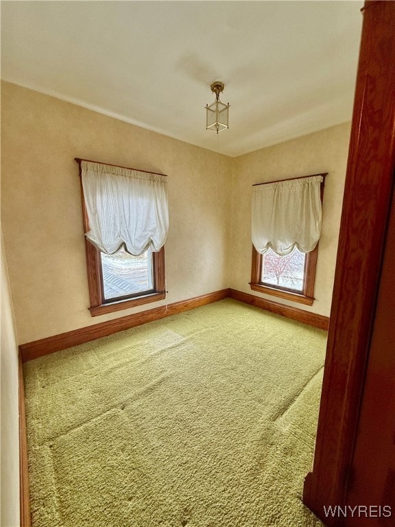 view of carpeted empty room