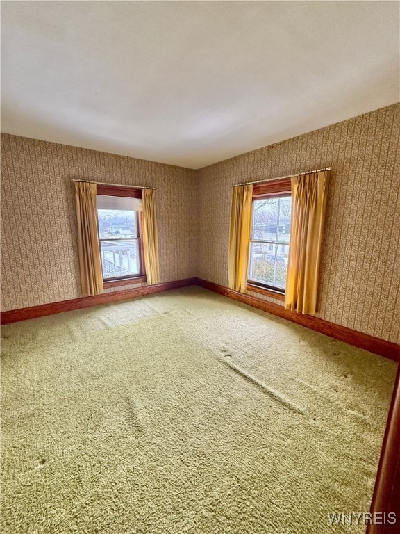 view of carpeted empty room