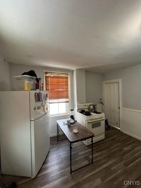 interior space featuring dark wood-type flooring