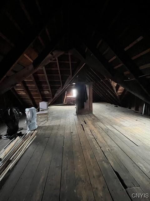 view of attic