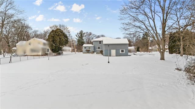 view of snowy yard