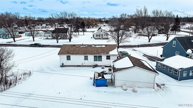 view of snowy aerial view