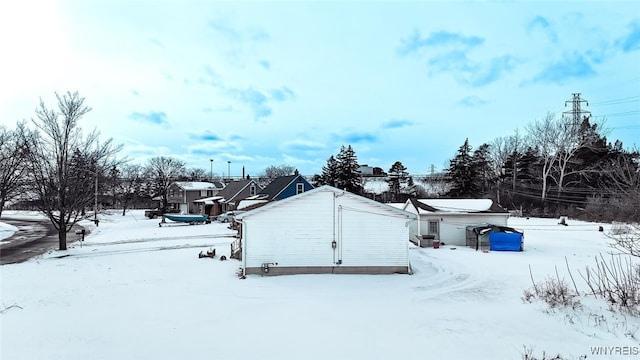 view of snow covered structure