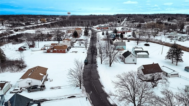 view of snowy aerial view