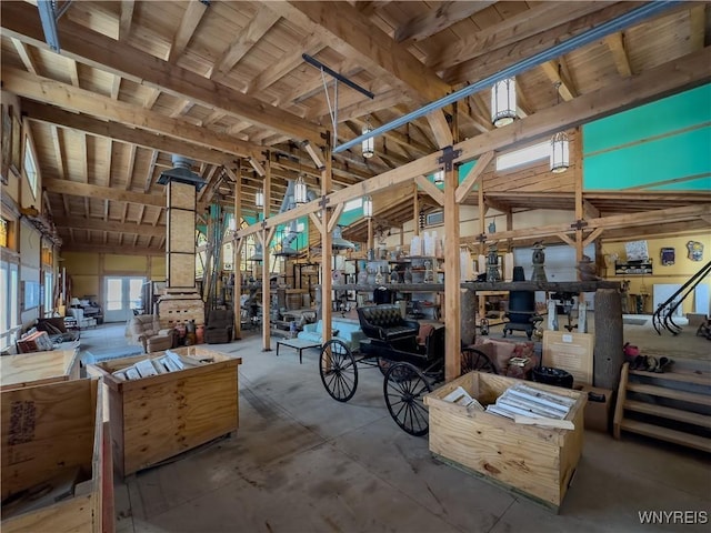 miscellaneous room with concrete flooring