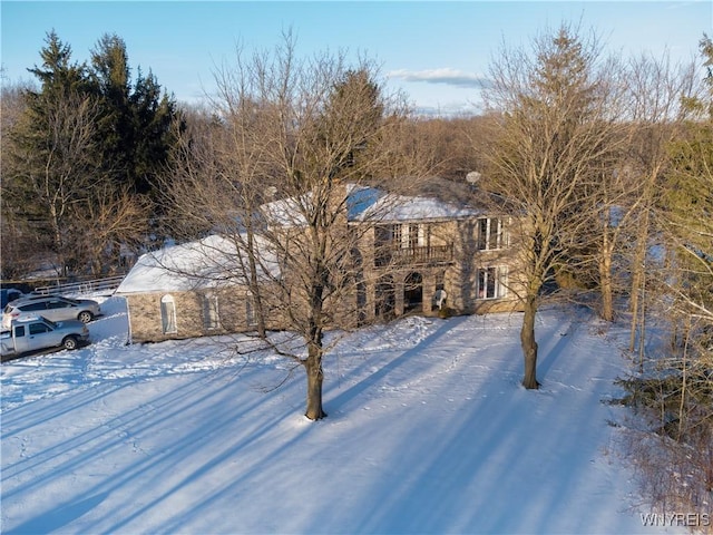 view of snowy yard