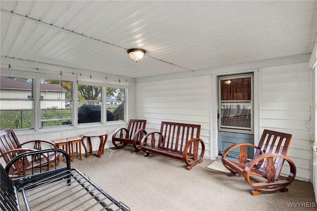 view of sunroom