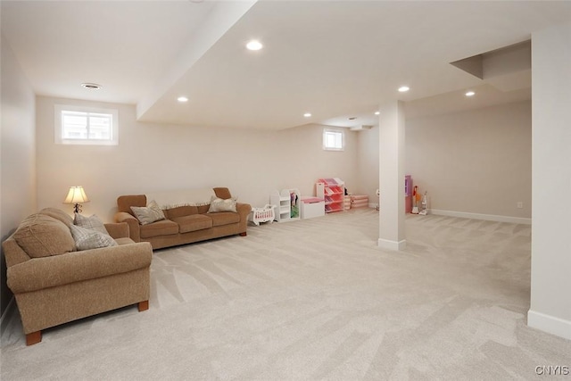 view of carpeted living room