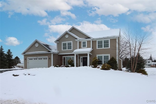 view of front of home featuring a garage