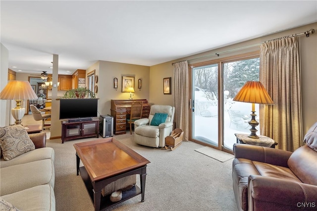 view of carpeted living room