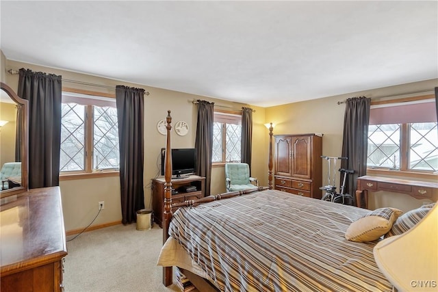 view of carpeted bedroom