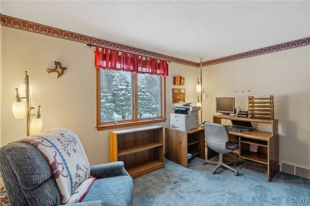 home office featuring carpet