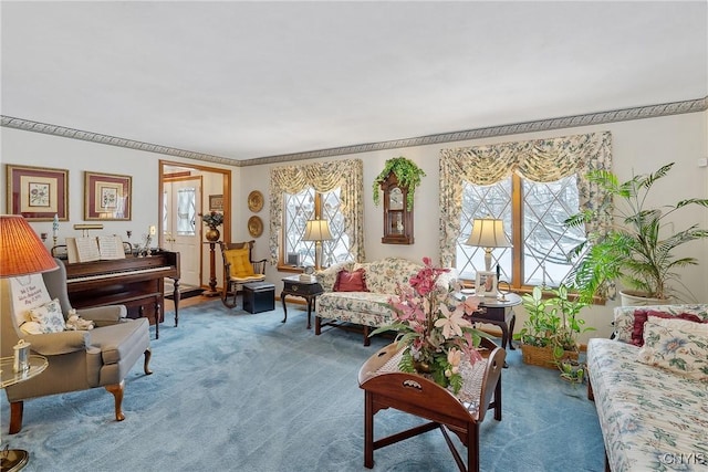 view of carpeted living room