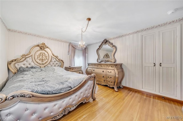 bedroom featuring hardwood / wood-style floors