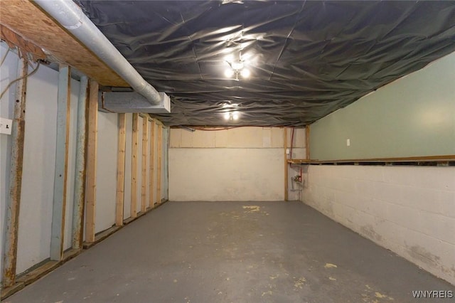 view of basement