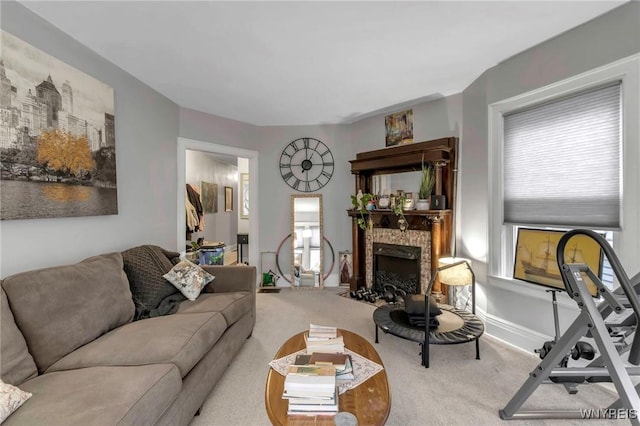 view of carpeted living room