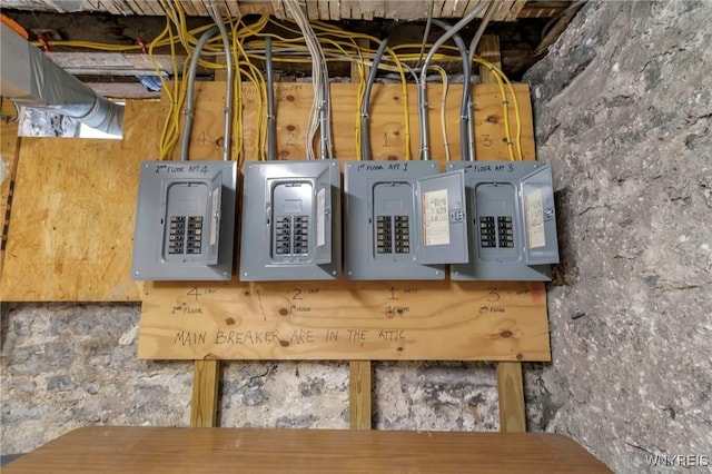 utility room featuring electric panel