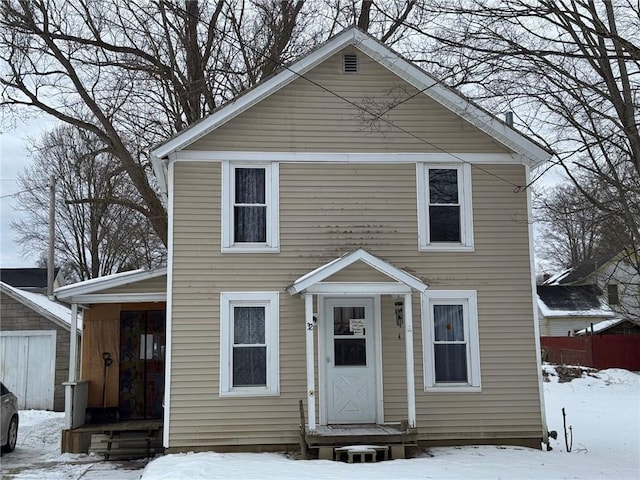 view of front of home