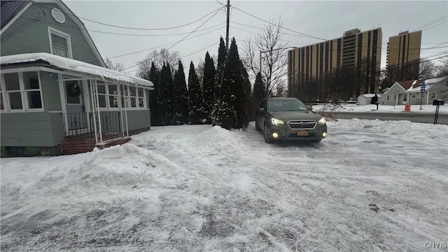 view of snowy yard