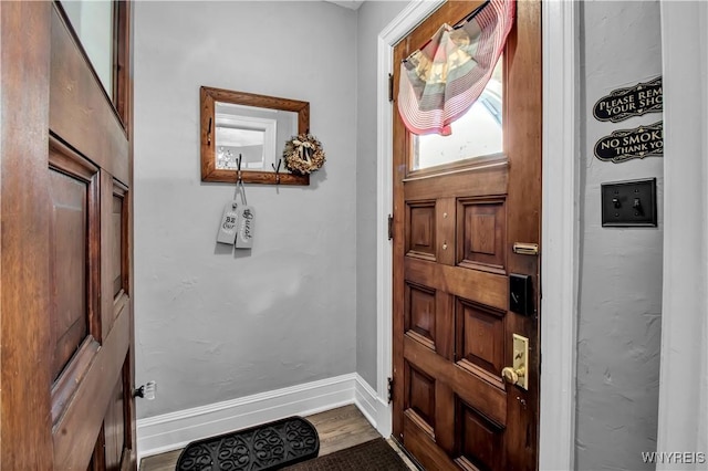 entrance foyer featuring hardwood / wood-style floors