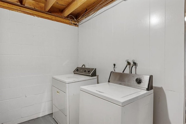 laundry room with washer and clothes dryer