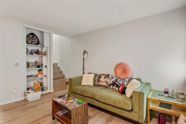 living room featuring hardwood / wood-style flooring