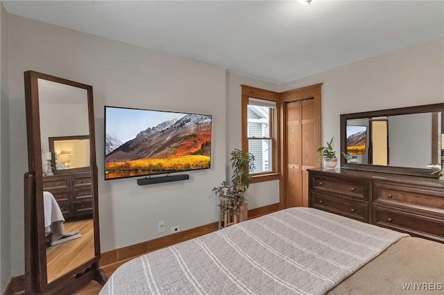 bedroom with a closet