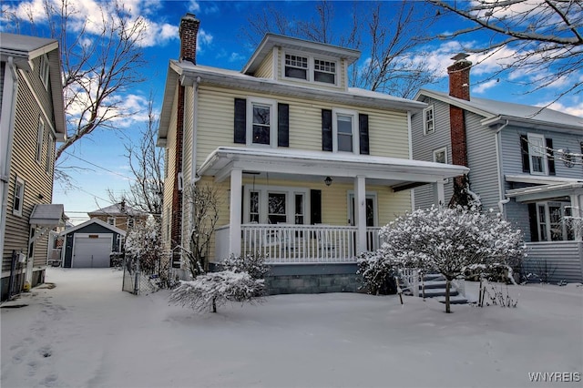 view of front of house with covered porch