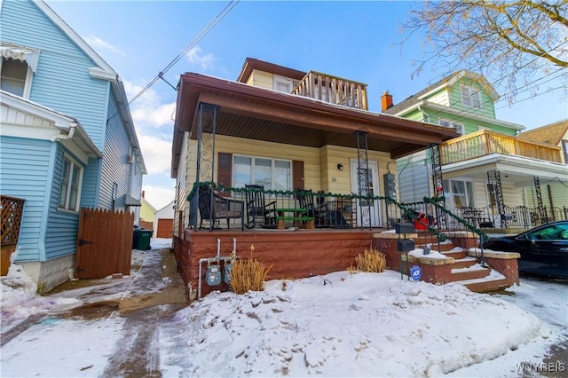 view of front of house featuring a porch