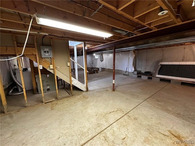 view of basement