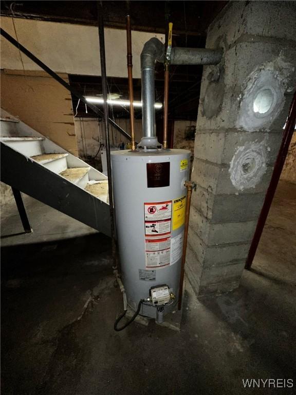 utilities featuring gas water heater