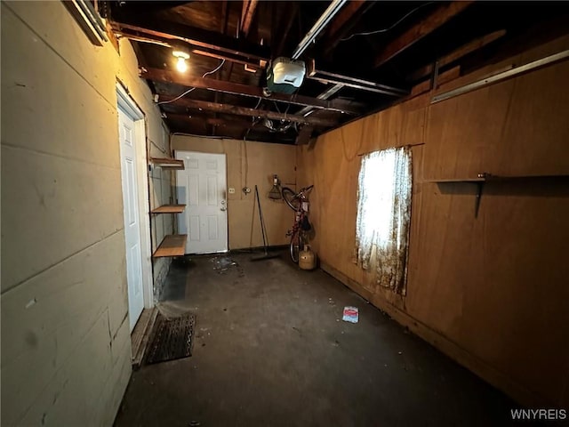 view of basement