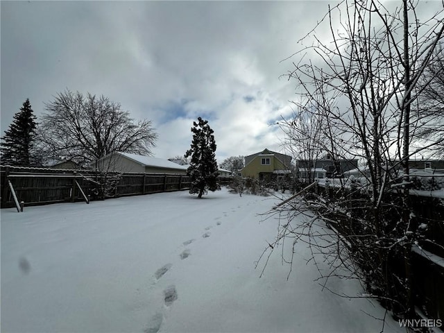 view of snowy yard