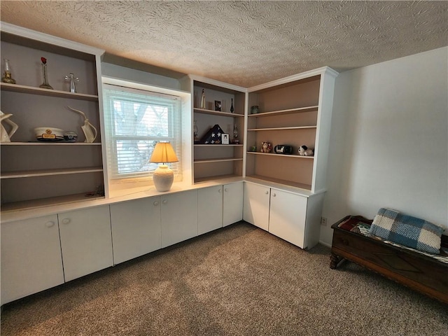 office with a textured ceiling