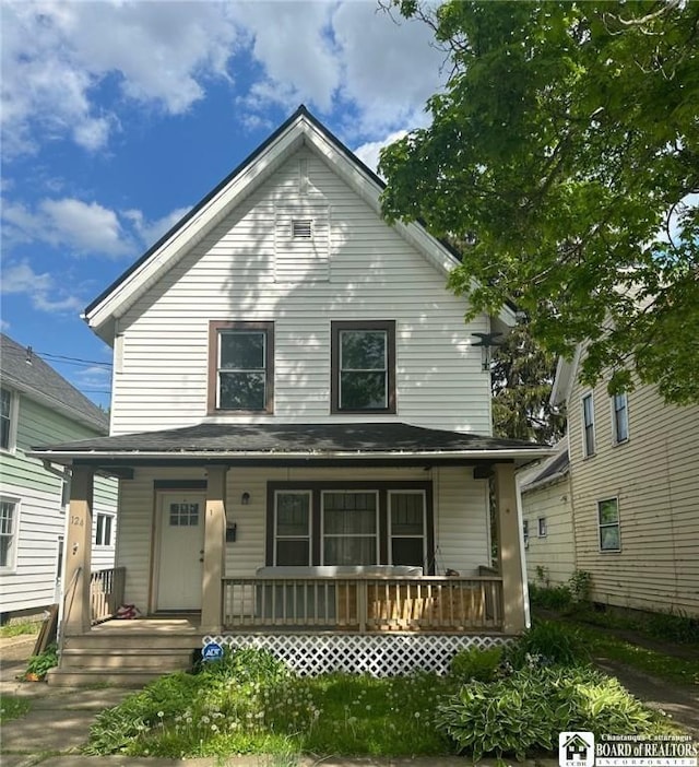 view of front of house featuring covered porch